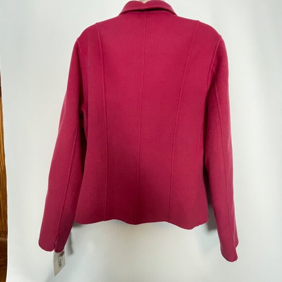 Pendleton Womens Merino Wool Jacket Medium Raspberry Button-Up With Pockets NWT - Picture 8 of 14